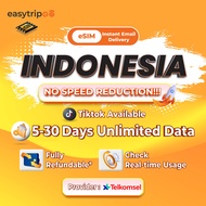 Easytripgo  Indonesia  eSIM Unlimited 5G High Speed Data 1GB/2GB/3GB Telkomsel/XL send in 5mins