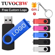 （Free Custom Logo）Rotatable 2.0 pen drive 128GB pendrive original 64GB memoria stick 32GB flash driv