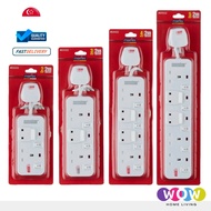 Morries 2M - 2/3/4/5 Way Extension Cord [Premium Design]