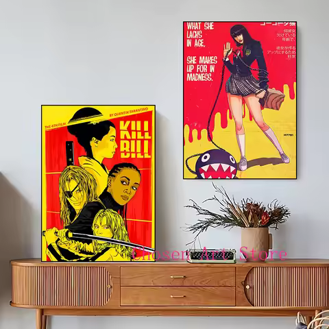 Classic Movies Kill Bill Poster Print Canvas Art Pictures Home for Living Room and Bedroom Wall Mode