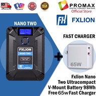 READY STOCK Fxlion Nano TWO Ultracompact V-Mount Battery (98Wh) Free Fast Charger 100% Original Mala