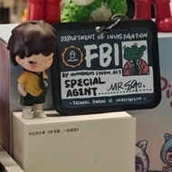 Student campus card holder, office work card cover equipped with pendant FBI access protector case