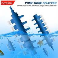 BESTLINK Aquarium Air Pump Hose Splitter with Adjustment Valve Fish Tank Oxygenn Pump Tube Splitter 