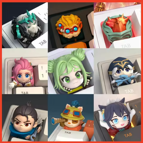 2026 New Lol Keycaps Aatrox Viego Jinx Yasuo Personalized Resin Mechanical Keyboard Personalized 3d 