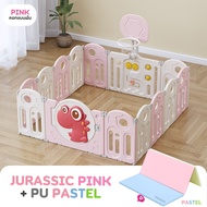 [ ส่งทุกวัน ] Ozone คอกกั้นเด็ก รุ่น Little Jurassic พับได้ คอกกั้นเกาหลี มีของเล่น แป้นบาสลูกบาส รุ