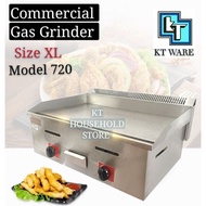 KT WARE 720 Stainless Steel Gas Desktop Griddle Flat Top Commercial Western Grill Stove Dapur Grill 