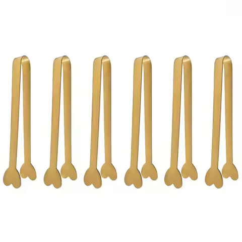 Stainless Steel Heart-Shaped Mini Tongs for Sugar/Ice Cubes Tea Party Wedding Coffee Bar Gift for Va