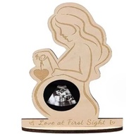 Baby Ultrasound Photo Frame Wooden | Pregnancy Keepsake Display | Baby Scan Picture Holder