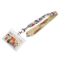 日本Snoopy & Friends 掛繩 證件套 八達通套 卡片套 (yellow white) 平行進口