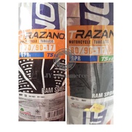 ★Original★Ready Stock★TRAZANO TUBELESS RAM SPORT 70/90-17,80/90-17 6PR TS22  Tyre, Tire, Tayar Motorcycle