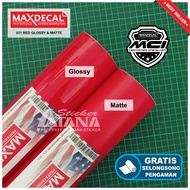 Skotlet Merah Doff Glossy Maxdecal Scotlet Red Dop Gloss Stiker Matte Metalik Kilap Sticker Anti Gor