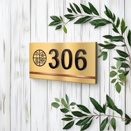 HDB Unit Customized door number indicator house number Number plate Customized Unit Number door sign