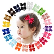 KidsBows Grosgrain Ribbon Kids Hair Bow Clips (1 Pcs)