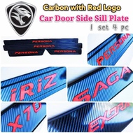 CARBON RED WORD DOOR STEP / EXORA / ARUZ / X70 / ALZA / MYVI 2018 / BEZZA / AXIA / IRIZ / PERSONA/ SAGA/SIDE STEEL PLATE