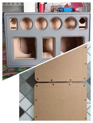 ตู้ลำโพงเปล่าพร้อมหุ้มหนัง พร้อมอคิริค แบนพาส6.5 นิ้ว 2ดอก เสียงกลาง 3 นิ้ว 4ดอก แหลม 2นิ้ว hk 2 ดอก