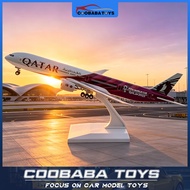 CBB 30cm Qatar Airways B777 Resin Solid Plane Model Desktop Ornament Aviation Collectible Birthday G
