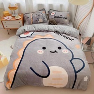 BỘ CHĂN GA GỐI NỈ NHUNG HOA VĂN HÀN QUỐC SIÊU XINH SANG THỎ GẤU BEDDING