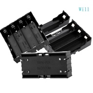 Will Versatile 18650 Battery Case Holder with Pins Practical Plastic Batteries Case