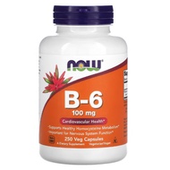 NOW Foods, B-6, 100 mg, 100 Vcaps | 250 Vcaps