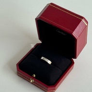 Cartier 卡地亞 LOVE戒指 白金61號 窄版單鑽