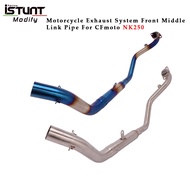 For CFMoto NK 250 250NK NK250 Motorcycle Exhaust System Escape Modified Slip-on Front Middle Link Pipe Connection