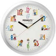 RHYTHM Snoopy 4KG712MA19 Wall Clock, Character, Analog, Silver 【Direct from japan】