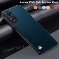 Luxury Plain Leather Phone Case For OPPO Reno8T A78 5G Reno8 T 2023 Reno 8T 8 T Soft Silicone Protect Cover