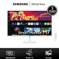 Samsung Smart Monitor M7 32" M701B White 4K Hdr Usb-C Hdmi Tv Speaker