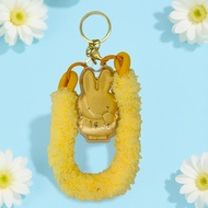 AU999 Pure Gold Long Ear Bunny Keychain 20mg Simple Cute