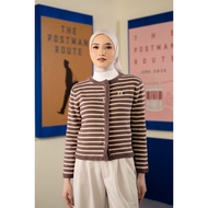 Klamby - Elodie Striped Knit Cardigan Twilight Mauve