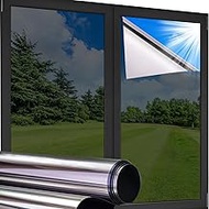Coavas One Way Privacy Window Film Reflective Window Tint for Home,Static Cling Mirror Heat Blocking