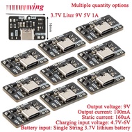 1-2Pcs 3.7V Liter 9V 5V 1A Multimeter Modified Type-c USB 18650 Lithium Battery Charging Boost Disch
