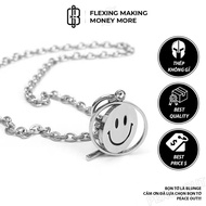 Smiley Face Necklace, Smiley Face Necklace, Stainless Steel Material - Fashion Unisex Accessories