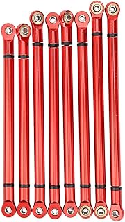 plplaaoo 8Pcs Link Rod,RC Car Chassis Link Rod, Aluminum Alloy 313MM Wheelbase Upgrade Parts Link Ro