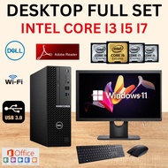 Dell PC only Full set intel core i3 i5 i7 office PC Student Desktop