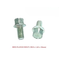 [READY STOCK] HEX FLANGE BOLT (M10 X 1.25 X 19mm)