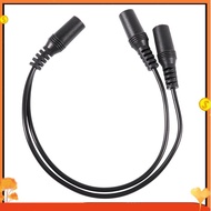 28cm 3.5mm Female to Dual Jack Female Y Splitter Stereo Audio Cable Black