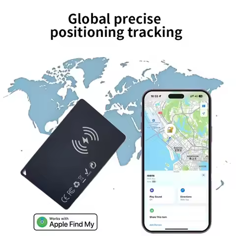 Ultra slim Tracking card GPS locator Global Precise Positioning Smart slimcard 1.7mm Wireless chargi