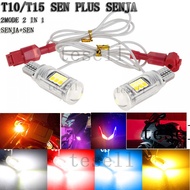 (Ready to ship) 2pcs T15 T10 Dual Contact Park Light / Signal Light Color Amber - White / Blue / Red