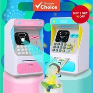Simulated Facial Recognition Password Unlocking Money Bank ATM Machine Money Bank Children's Toys
