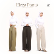 Amiably ELEZA PANTS Soft Cotton Silk Ironless Pants Strecthtable Slimming Women Casual Wear