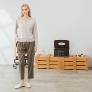 [CUMAR] Back Elastic Pleated Master Trousers Black Green