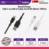 Belkin BoostCharge USB-C to USB-A Cable 3m/9.8ft (Black / White)