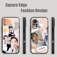bts Jimin cool WZA05 For Samsung A03S A73 A23 S21 S22 Ultra S30 Phone Case Square Edge