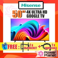 [FREE TV BRACKET + HDMI CABLE] Hisense 50" 4K 50A6500N UHD TV A6500N Google TV Television / 50E6K Vi