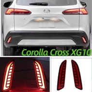 3 Functions Car LED Rear Bumper Light for Toyota Corolla Cross XG102021+ Rear Running Lamp + Brake + Turn Signal Light Reflector