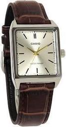 CASIO WATCH 卡西歐淑女經典復古款方型銀面金針皮帶石英腕錶 型號：LTP-V007L-9EUDF【神梭鐘錶】