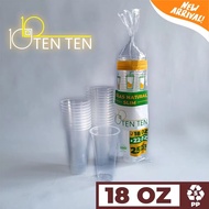 1 box (1000 pcs) Slim Flat Glass TEN TEN 18oz & 22oz Weight 7GR Slim Glass/ Juice Glass/ Clear Flat 