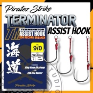 2025 PIRATEZ STRIKE TERMINATOR ASSIST HOOK TS41 TS42 TS43 POPING HOOK JIG HOOK MONSTER HUNTING GEAR