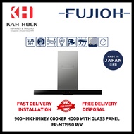 FUJIOH FR-MT1990 R/V 900MM CHINMEY COOKER HOOD WITH GLASS PANEL(GLASS BLACK) - 1 YEAR LOCAL WARRANTY